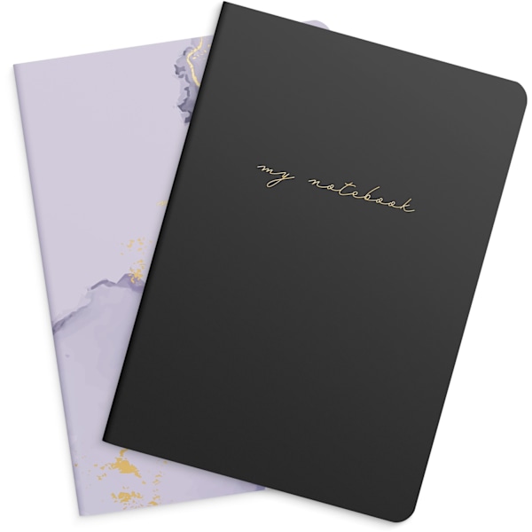 Notebook Lilac &amp; Black 2 pack