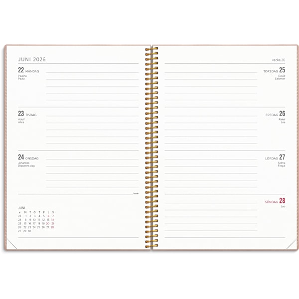 Kalender 25/26 Senator A5 Twist rosa