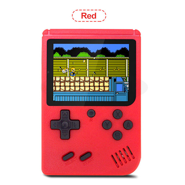 Sisäänrakennettu kannettava Retro Games -pelikonsoli Red