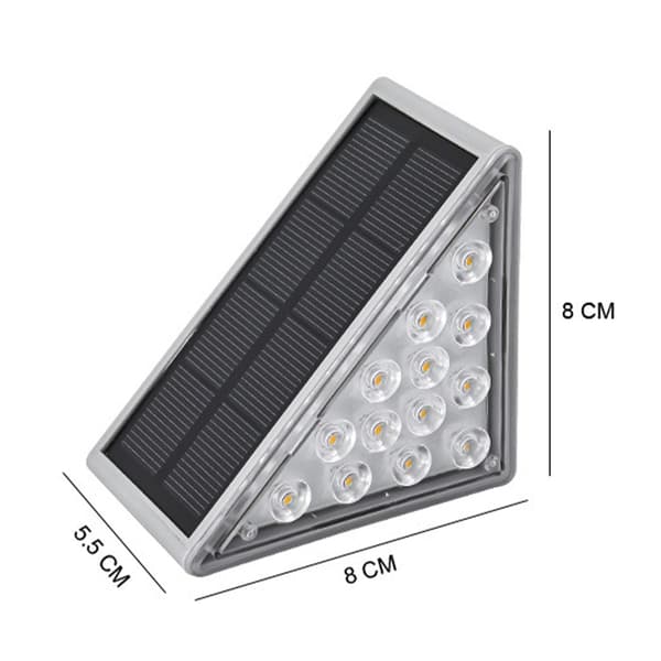 RGB-stegljus för utomhusdäck och trappor med solenergi - 2Pcs 2pcs