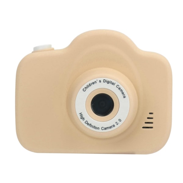 High Definition Front Rear Kid's Dual Toy Camera USB Oppladbart - Khaki Khaki