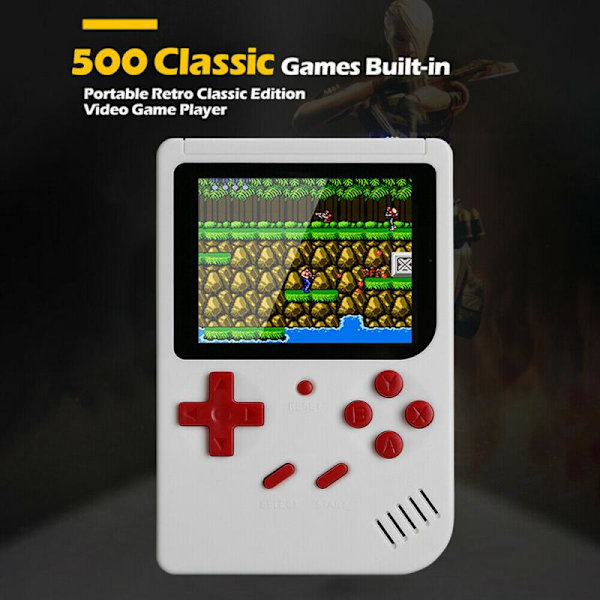 Innebygd Retro Games bærbar spillkonsoll Red
