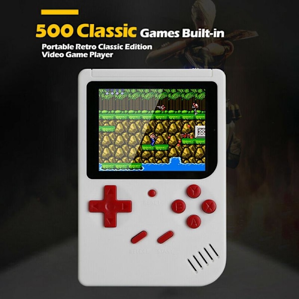 Innebygd Retro Games bærbar spillkonsoll White