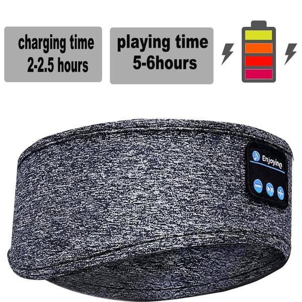 Langaton Musical Sleeping -harjoittelupääpanta - USB-lataus Grey