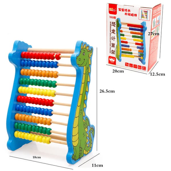 Räkna pärlor i trä Abacus