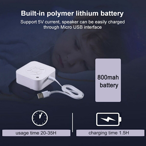USB oppladbar White Noise Machine Relaxation Device