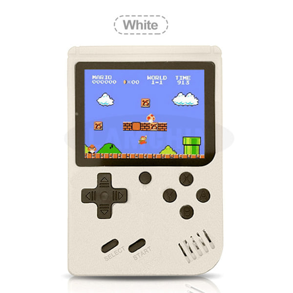 Innebygd Retro Games bærbar spillkonsoll White