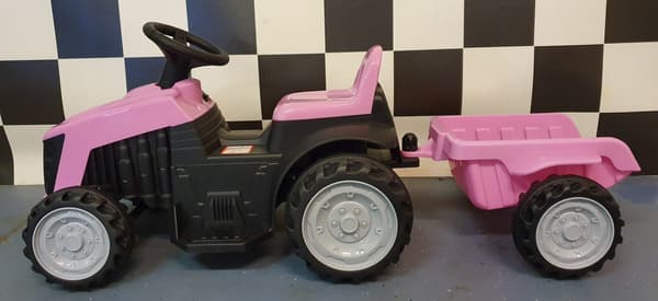 Elektrisk børnetraktor pink 6 volt