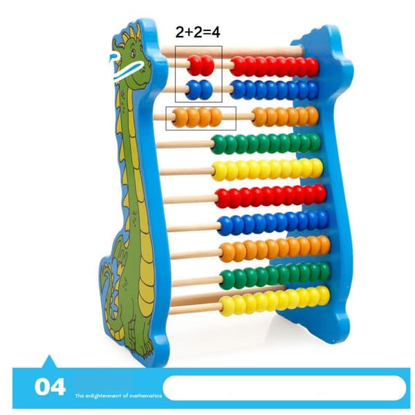 Räkna pärlor i trä Abacus