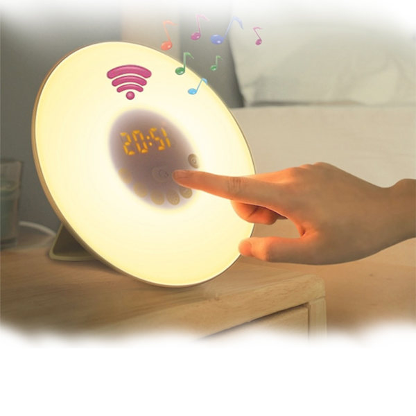 Touch Sensor Digital väckarklocka Sunrise Sunset Simulator LED-belysning