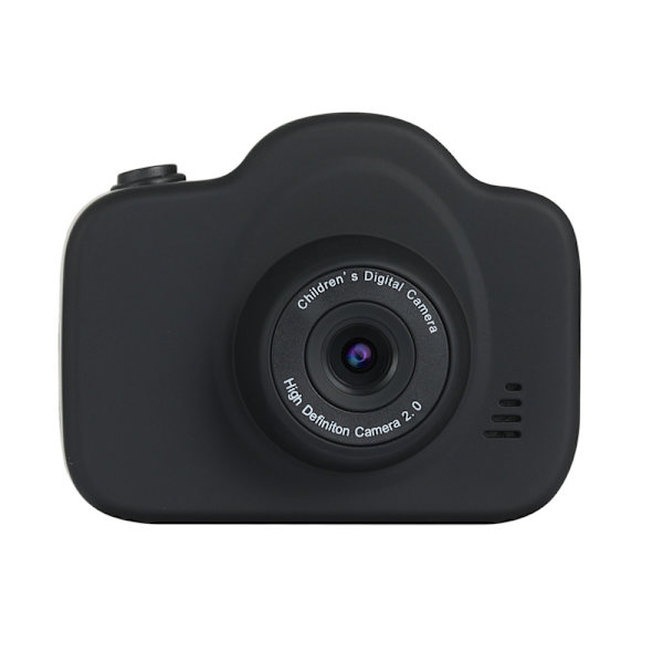 High Definition Front Rear Kid's Dual Toy Camera USB genopladeligt - Sort Black