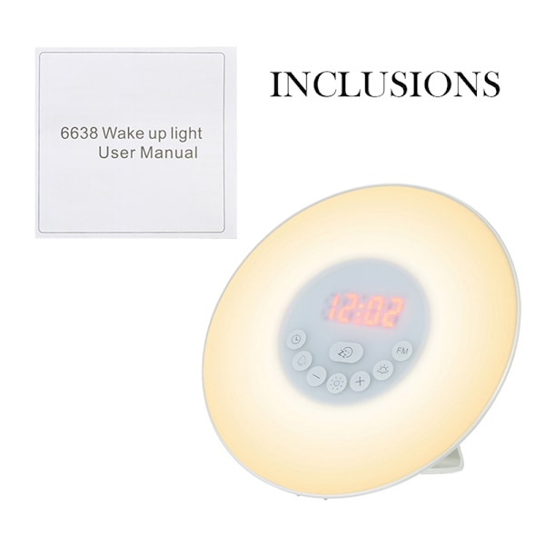 Touch Sensor Digital väckarklocka Sunrise Sunset Simulator LED-belysning