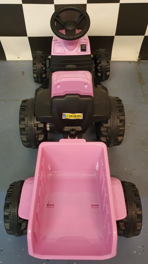 Elektrisk børnetraktor pink 6 volt