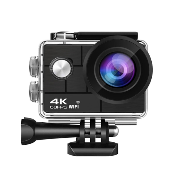 4K-opløsning Wi-Fi-aktiveret HD Action Sports Action-kamera Black