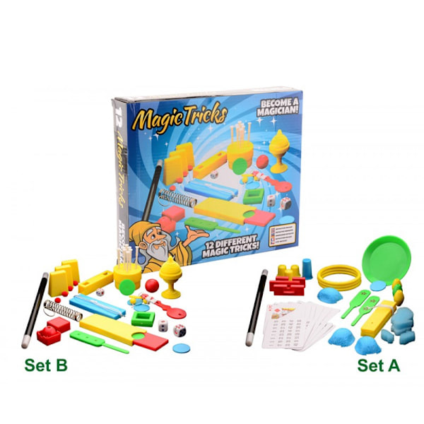 Magiska tricks 12 stycken i låda 2 assorterad