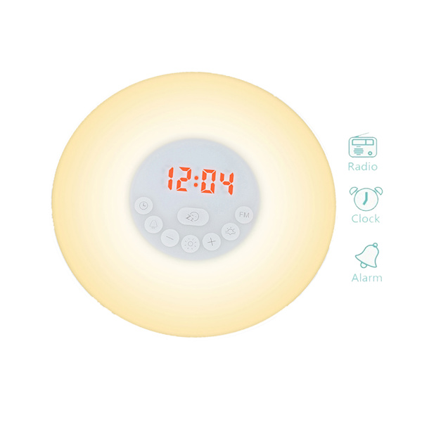 Touch Sensor Digital väckarklocka Sunrise Sunset Simulator LED-belysning