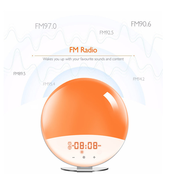 Kreativ digital vekkerklokke Solnedgang og sollyssimulator - USB-drevet