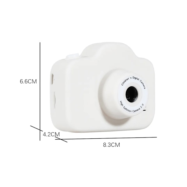 High Definition Front Rear Kid's Dual Toy Camera USB genopladeligt - Sort Black