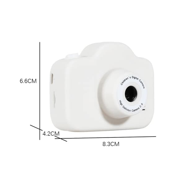 High Definition Front Rear Kid's Dual Toy Camera USB Oppladbart - Grå Gray