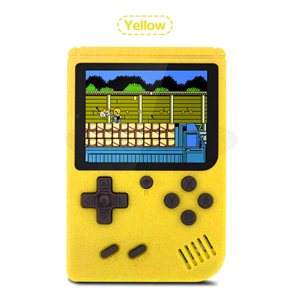 Innebygd Retro Games bærbar spillkonsoll Yellow