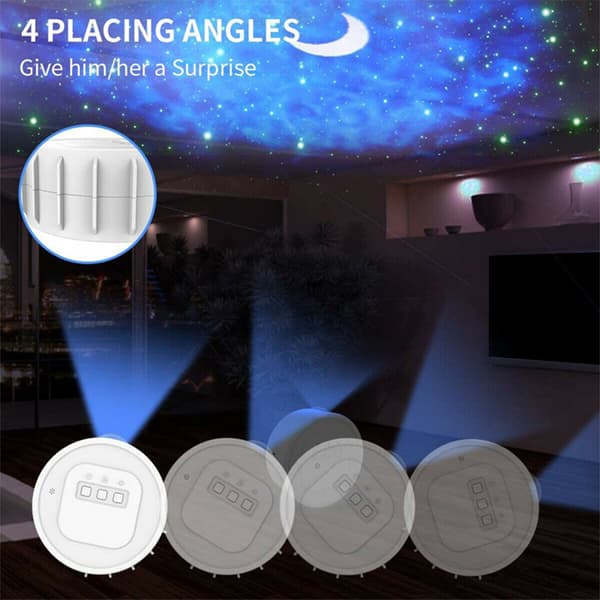 3-i-1 Nebula Moon og Starry Night Sky LED Light Projector