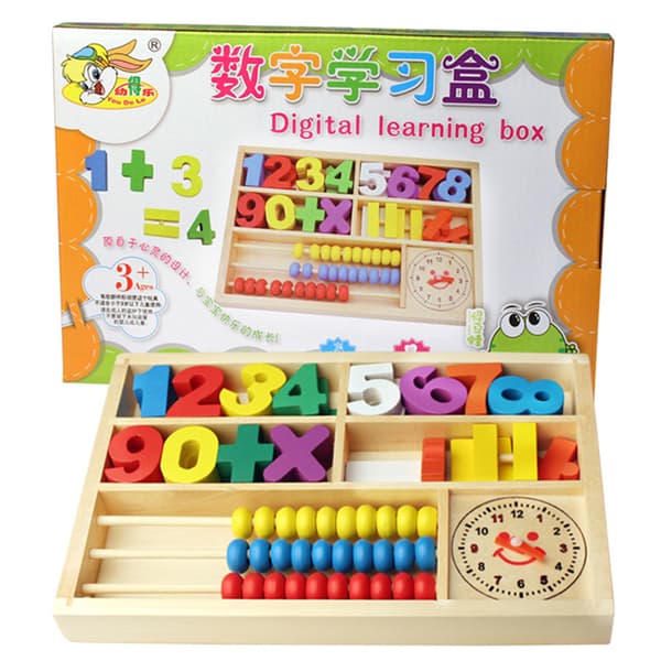 Montessori Abacus Træ Math learning Education Legetøjskasse til børnene