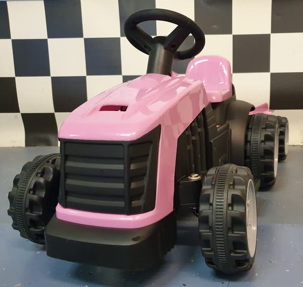 Elektrisk barntraktor rosa 6 volt