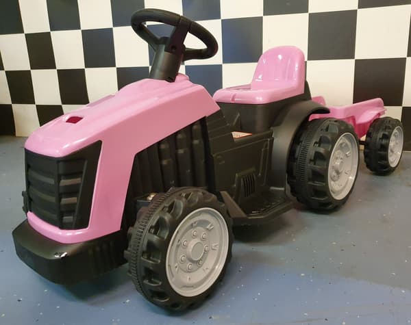Elektrisk børnetraktor pink 6 volt