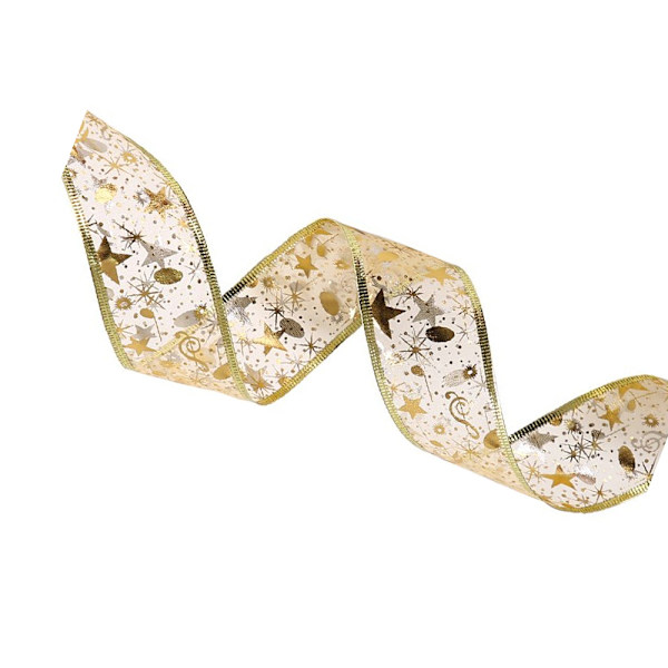 Christmas Ribbon Fairy LED-lys nyttår juletrepynt-batteridrevet Gold & warm 2m