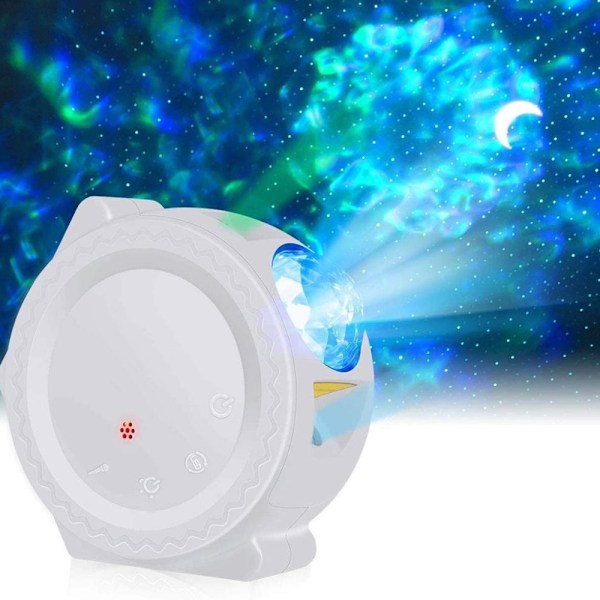 360° rotation LED Star Light Galaxy projektor och nattlampa (USB-strömförsörjning) white