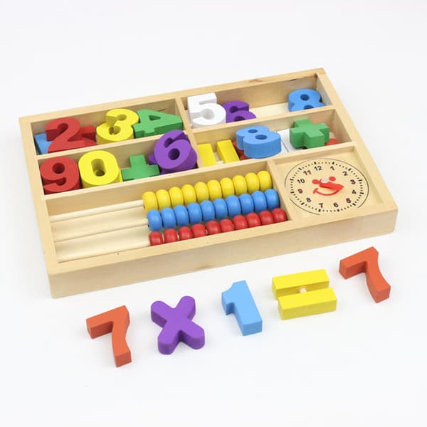 Montessori Abacus Træ Math learning Education Legetøjskasse til børnene