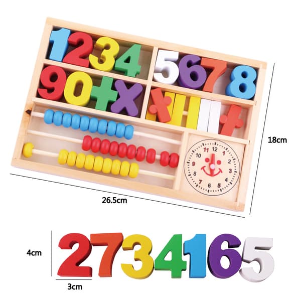 Montessori Abacus Træ Math learning Education Legetøjskasse til børnene