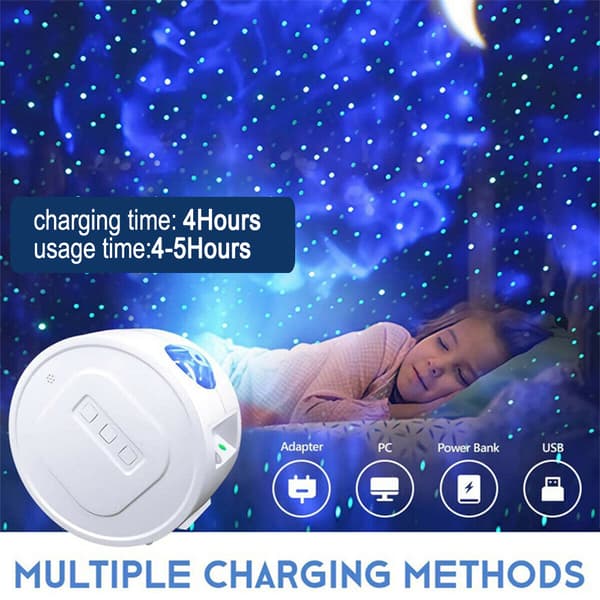 3-i-1 Nebula Moon og Starry Night Sky LED Light Projector