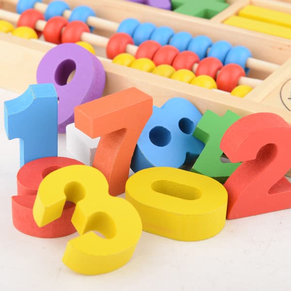 Montessori Abacus Træ Math learning Education Legetøjskasse til børnene