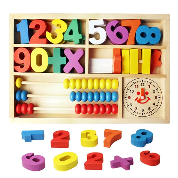 Montessori Abacus Træ Math learning Education Legetøjskasse til børnene
