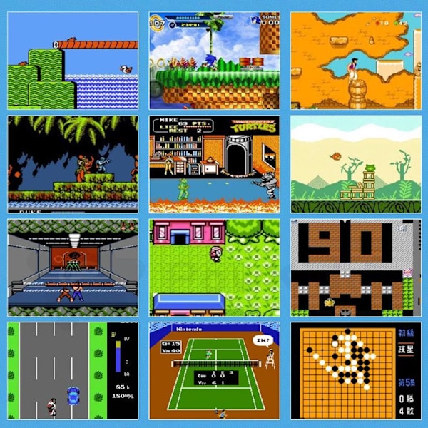 Inbyggd Retro-spel bärbar spelkonsol White