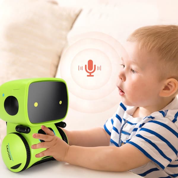 Batteridriven interaktiv peksensor Smart Robot Green