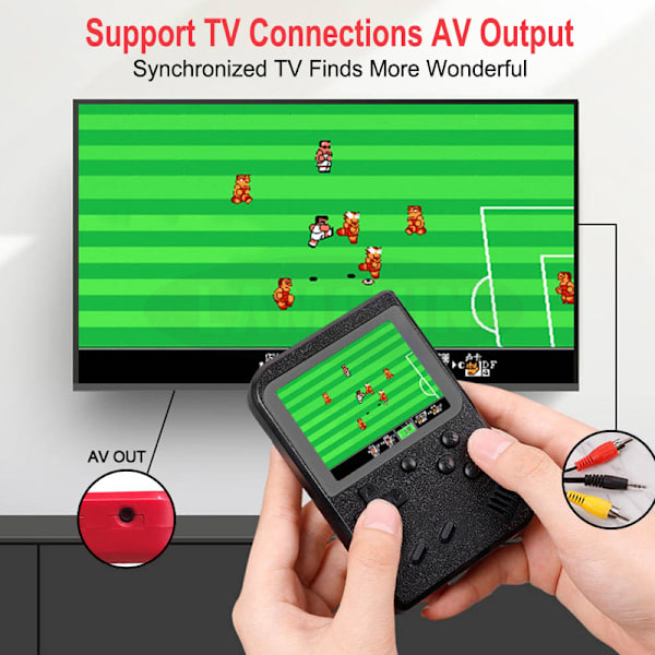 Innebygd Retro Games bærbar spillkonsoll Red