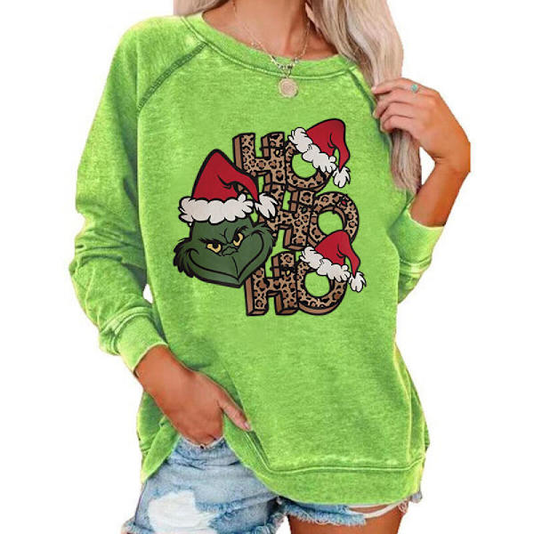 Juldamtröja Grinch Vinter Långärmad Tröja D XL