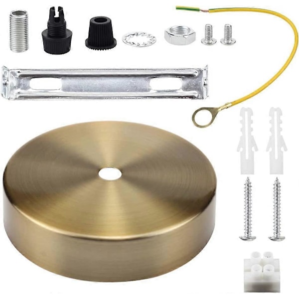 Takrosett Pendel Kabelgrepp Klämplatta för Armatur 100mm Välj Pendel Flerfärgad Komplett Set Guld