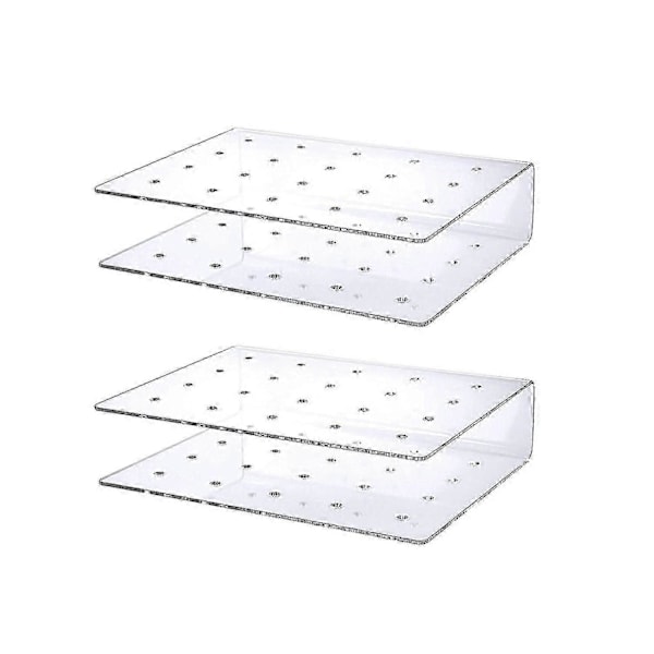 2 st/set Pop Hållare Kreativ Hållbar Dubbellagersdesign Akryl 20 Hål Cake Pop Ställ Rack För Pa