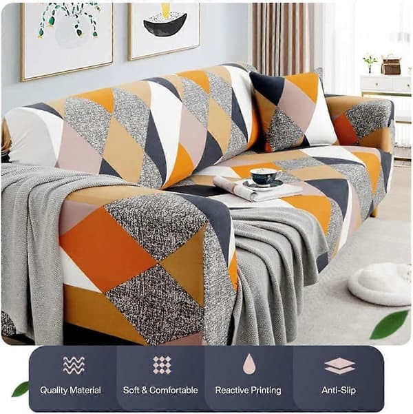 Överdrag Hög stretch elastiskt tyg 1 2 3 Överdrag för soffa loveseat överdrag (2-sits, schackbräde)