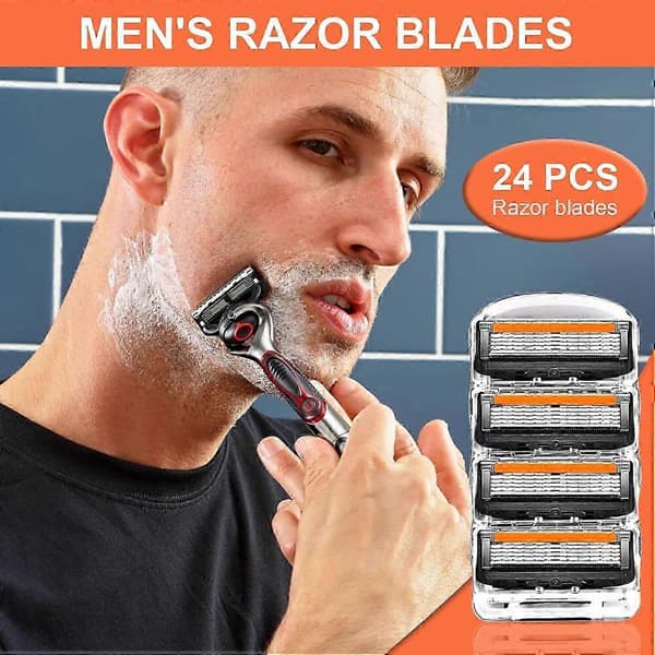 Kompatibel med ProGlide Rakblad, 24 Ersättningsblad för Män, Våtraknings, ProGlide Value Pack