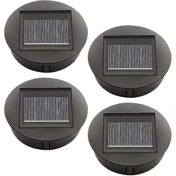 4 Stycken Ersättningssolcellslampor med LED-lampor, Ersättningsdelar för solcellslampor, LED Solpanel Lyktlock