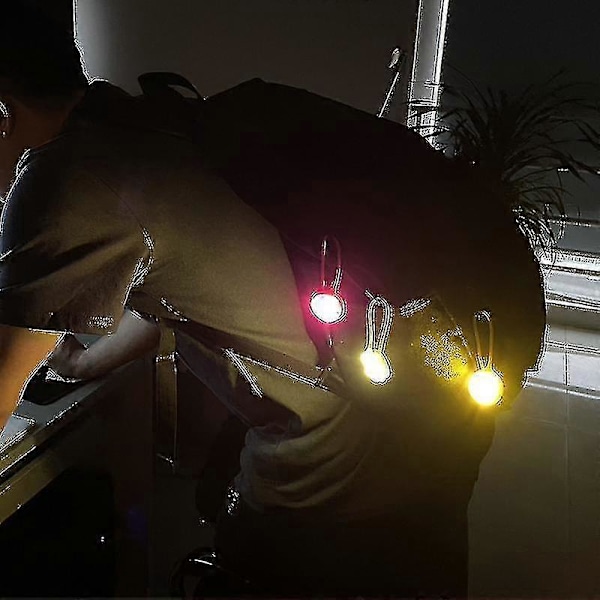 LED Säkerhetslampor Reflexhängen Barn, Blinkande Säkerhetslampa för Barn, Väska, Ryggsäck, Nyckelring, Hundhalsband, Nattcamping, Cykling, Löpning