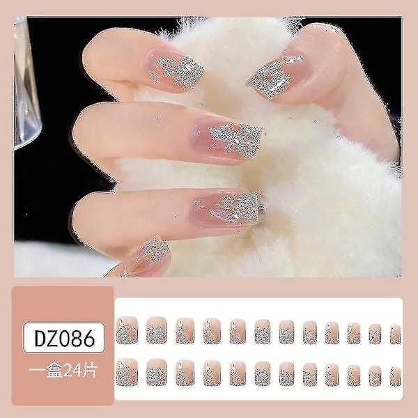 Lätt Lyx Flash Full av Borr Slitage Armor Avtagbar Falsk Nagelplåster Manikyr Bonus: Få en gratis professionell nagelfil värd 5 med ditt köp