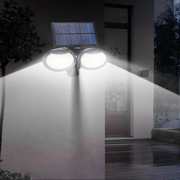 Solar Vägglampa Utomhus, 56 LED Vägglampa Solar Säkerhet Utomhus Elektroluminescens Solar Rörelsesensor Lampor-IP65 Vattentät Säkerhet Solar Säkerhet Fo