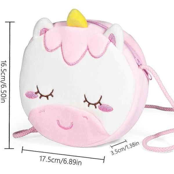 Liten Axelväska för Flickor Crossbody Väska för Flickor Söt Baby Flickor Handväska Plysch Liten Väska