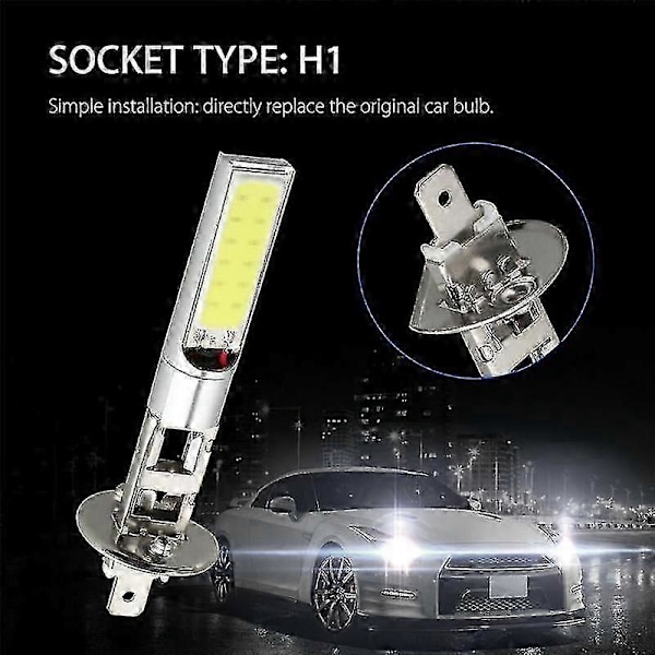 H1 LED Strålkastarlampor för Bil 10smd 6000lm 100w 6000k Xenon Super Starka Bilstrålkastare 12-24v 2260 Walkbee