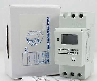 Veckotimer programmerare 230 V AC med instruktioner på franska, Vit